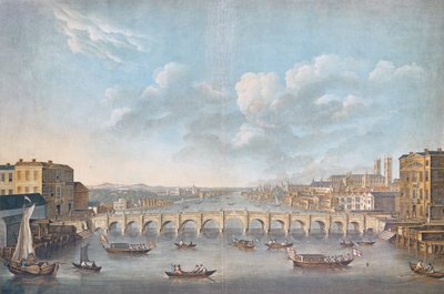 View of Westminster Bridge, engraved by Pierre Michel Alix, 1799 by French School